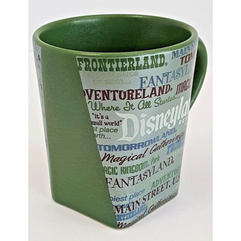 Disneyland Disney Lands Mug Green Squared Hidden Mickey Where It All Started - Picture 9 of 13